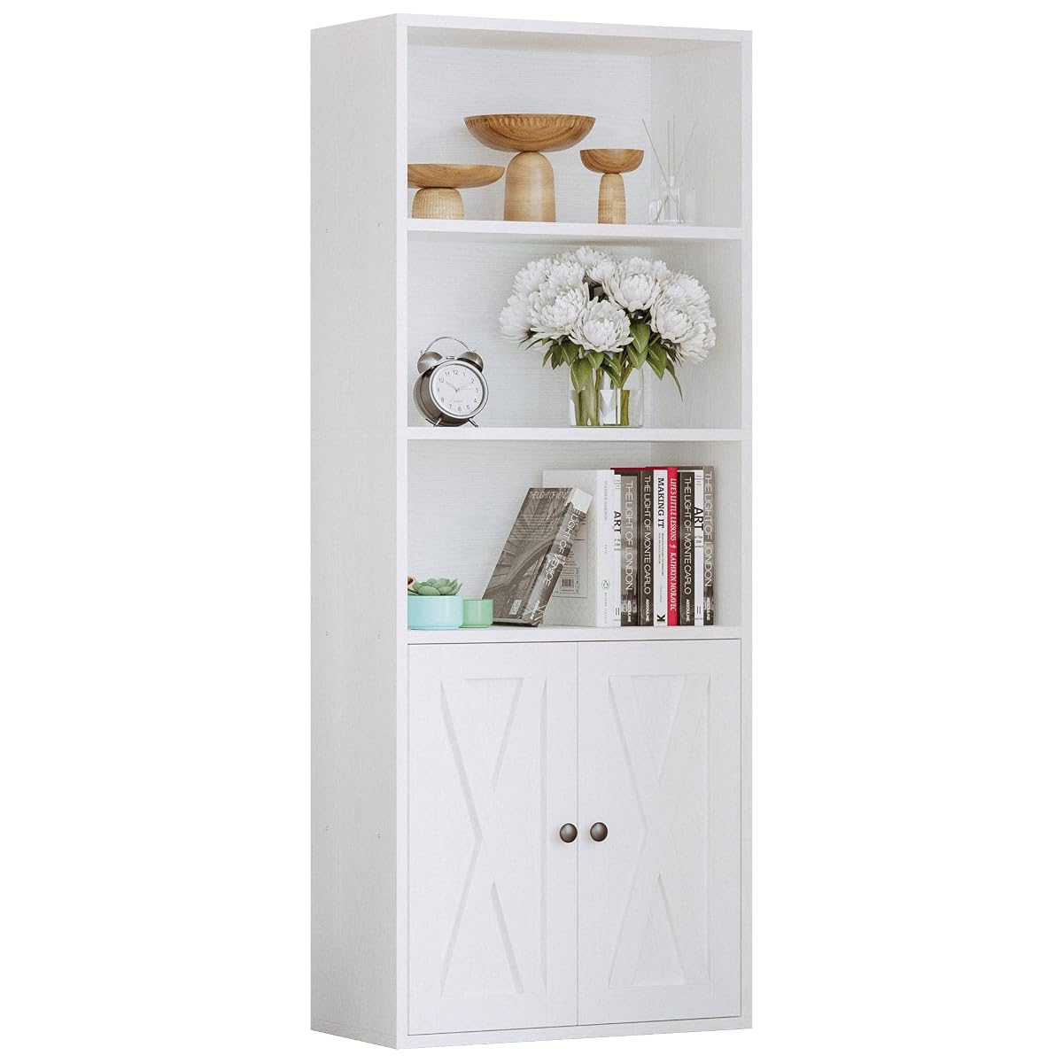 Industrial Bookshelves and Bookcases with Doors and Shelves