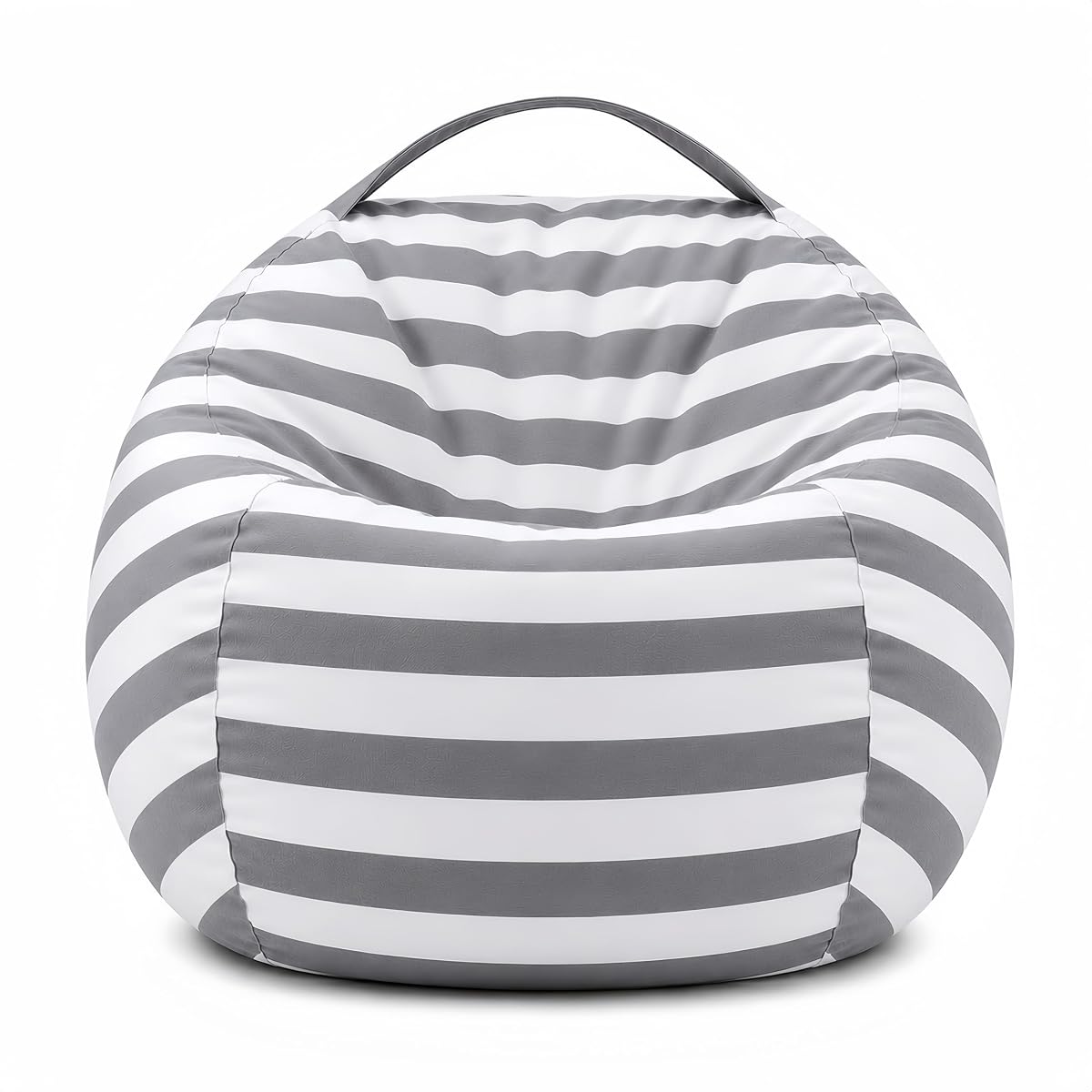 Amzlink® Stuffed Animal Storage Bean Bag Chair Cover for Adults - Stuffable Zipper Beanbag for Organizing Plush Toys, Heavy Duty Large Cotton Canvas, Ideal for Bedroom Playroom Classroo(L for Adults)