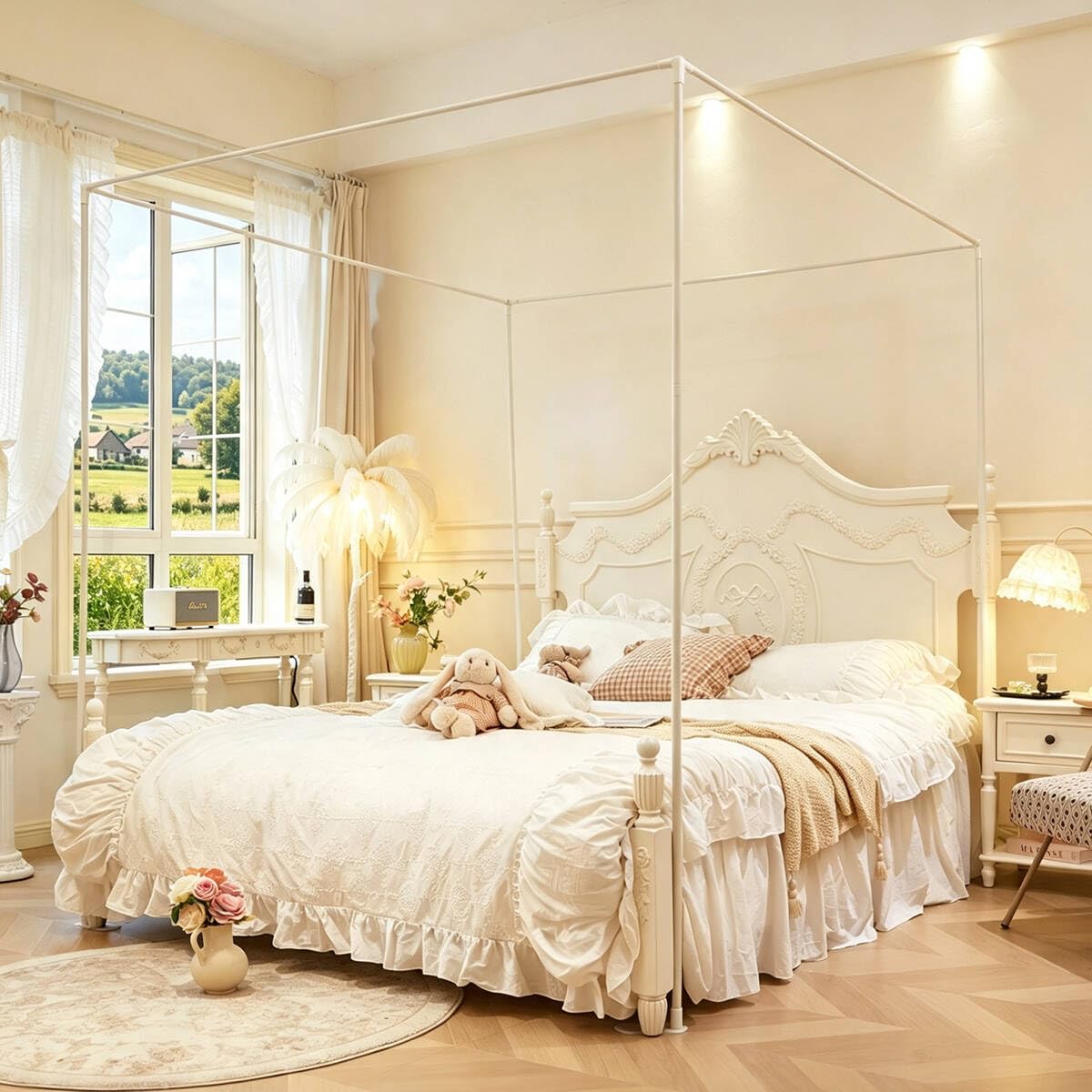 Canopy Bed Frame Queen Size Bed