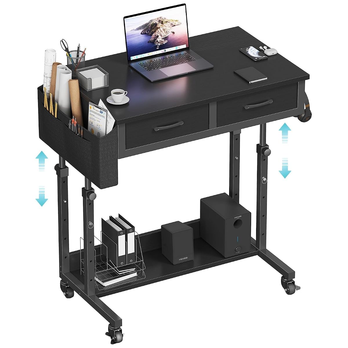 Small Portable Rolling Standing Desk
