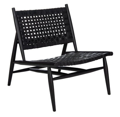 Safavieh Home Soleil Natural and White Leather Woven Accent Chair