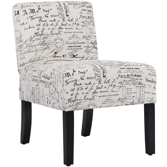 Modern Fabric Living Room Chairs with Solid Wood Legs Home Furniture (1, White)