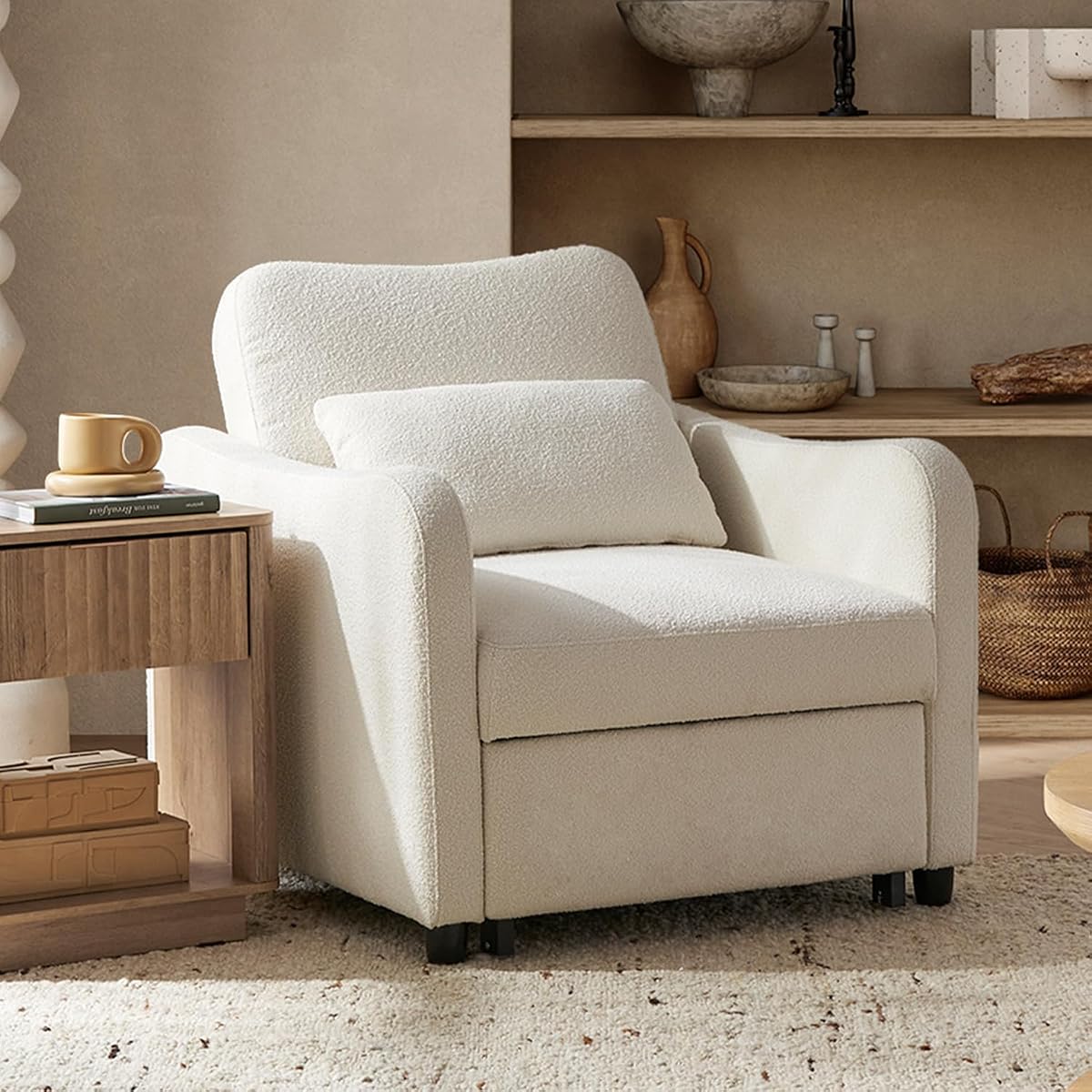 Sophie 4-in-1 Convertible Sleeper Chair Bed, Accent Chair, Chaise Lounge