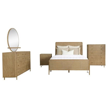 Sand Wash,Natural Cane 5 Bedroom Set