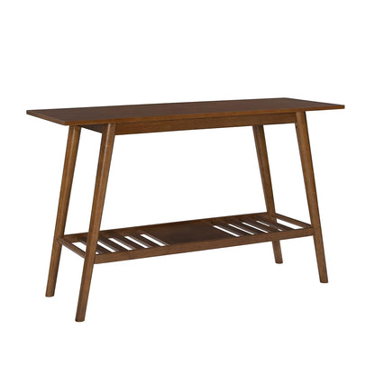 Melissa Mid-Century Modern Walnut Console Table