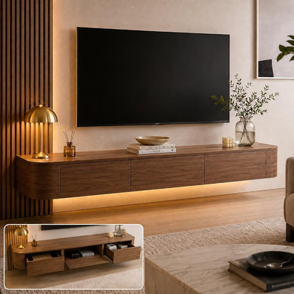 Floating TV Stand for Living Room Wall Mounted Entertainment Center