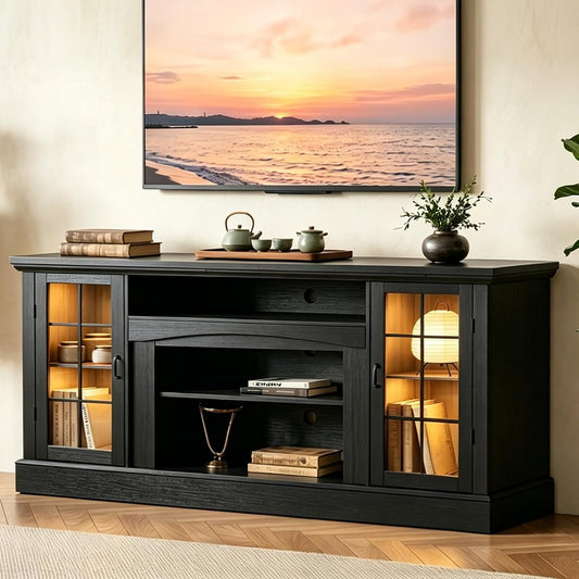 70" Farmhouse TV Stand for TVs up to 80 Inches
