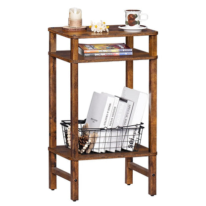 Industrial End Tables for Living Room, Brown