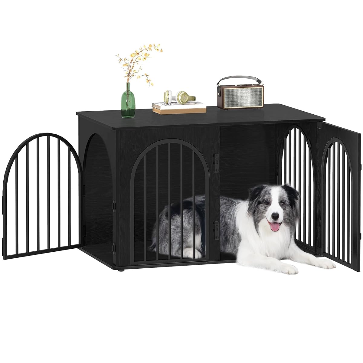 39.4 in Dog Crate Furniture,Dog Kennel Indoor for Medium/Large Dog