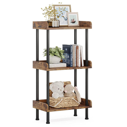 Bookshelf Small Book Shelf 3 Tier Wood Bookcase