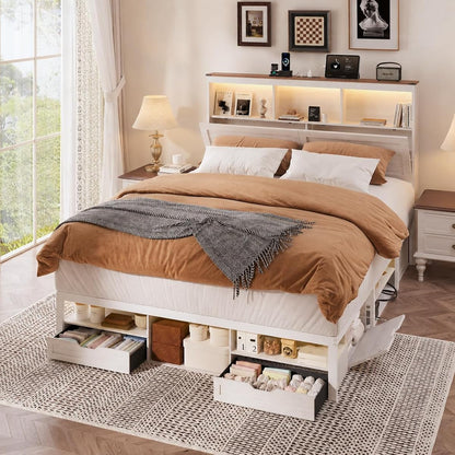 King Size Bed Frame - King Bedframe with Storage Drawers