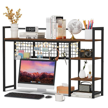 Desk Shelf, 44.9" Desktop Organizer Shelf, Desk Hutch for Computer Monitor