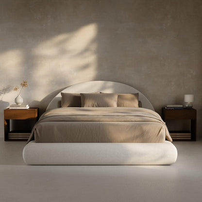 AirFrame Half-Moon Upholstered Queen Platform Bed Frame