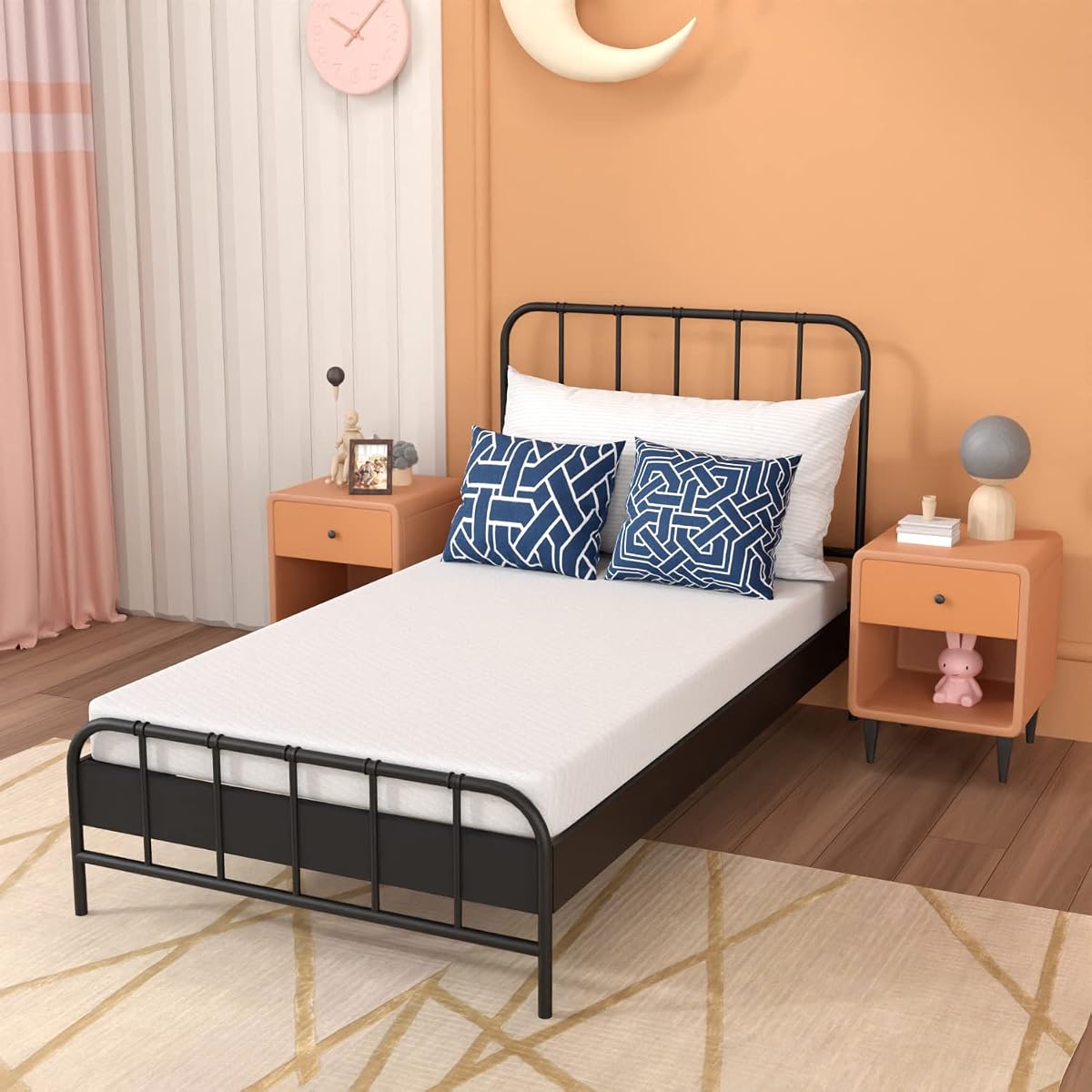 PayLessHere 5 Inch Twin Gel Memory Foam Mattress Fiberglass Free/CertiPUR-US