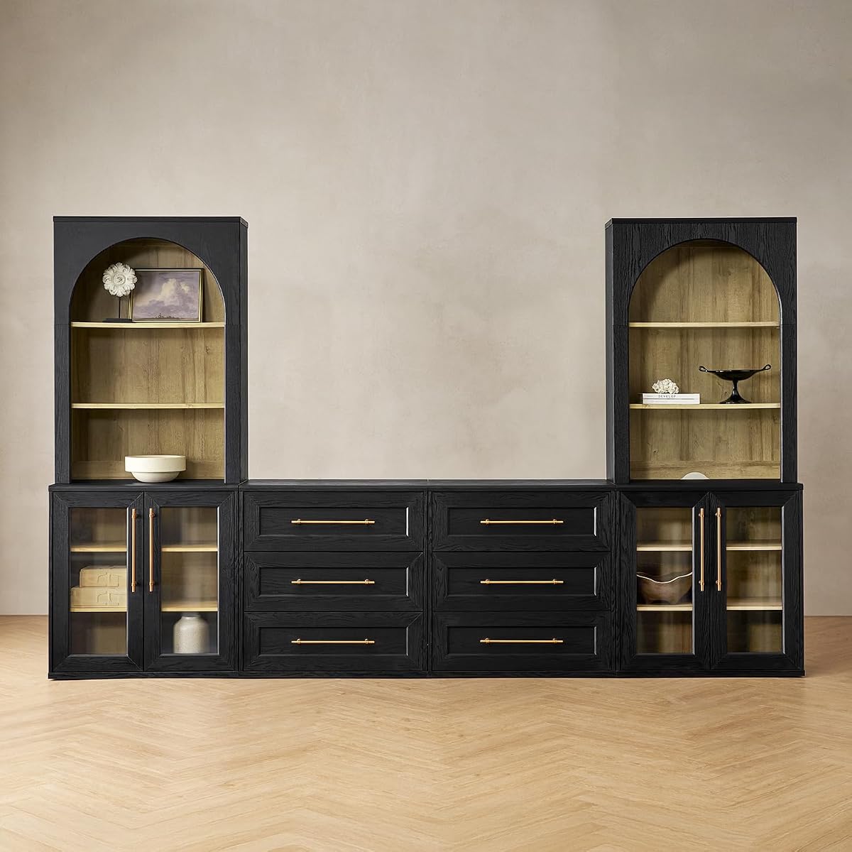 Blake 4 Piece Entertainment Center with Storage