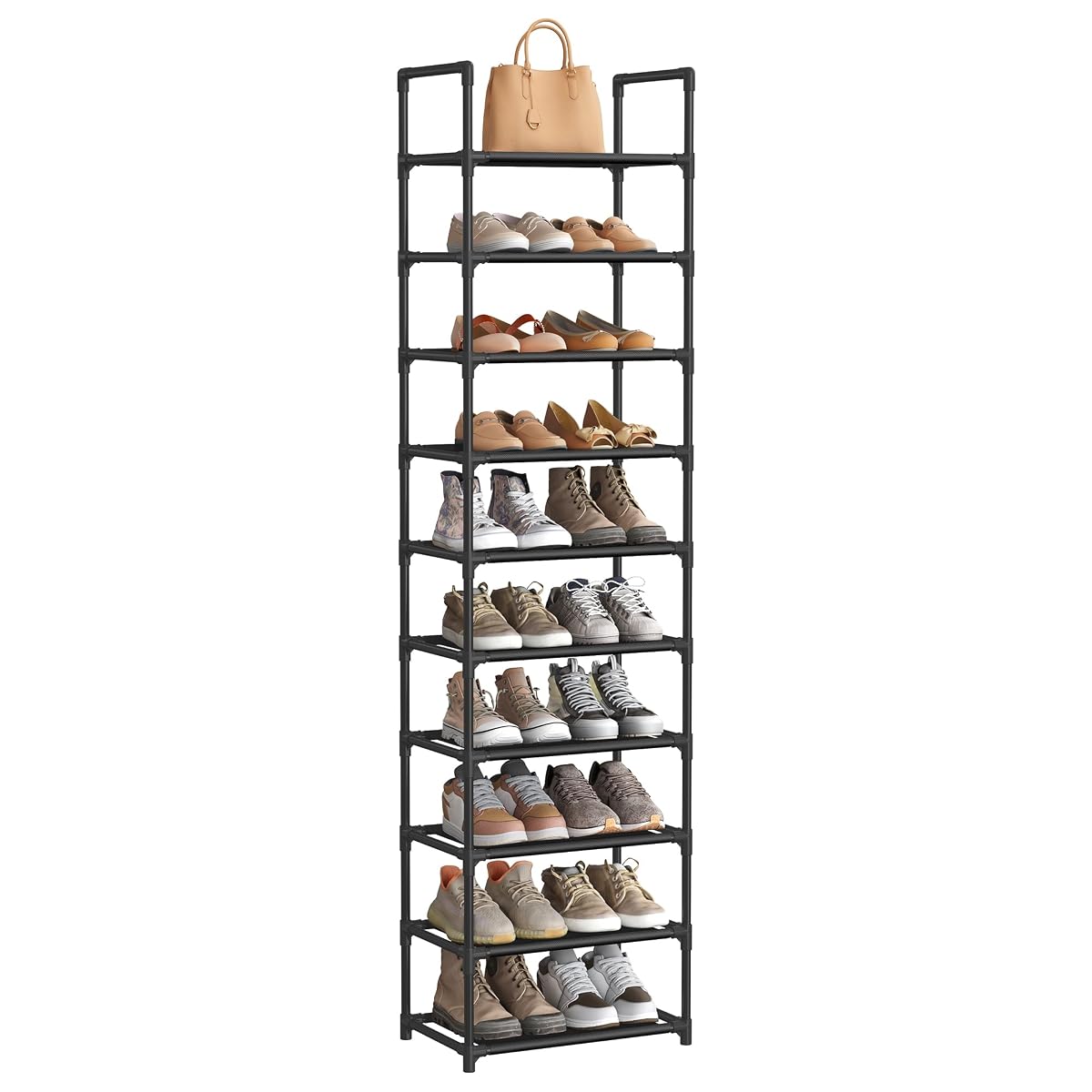 Shoe Rack, 10-Tier Shoe Shelf, Shoe Storage Organizer