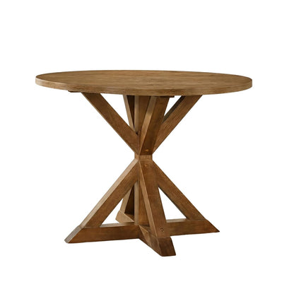 Windvale Cross-Buck Base Counter Height Dining Table, Cottage Oak
