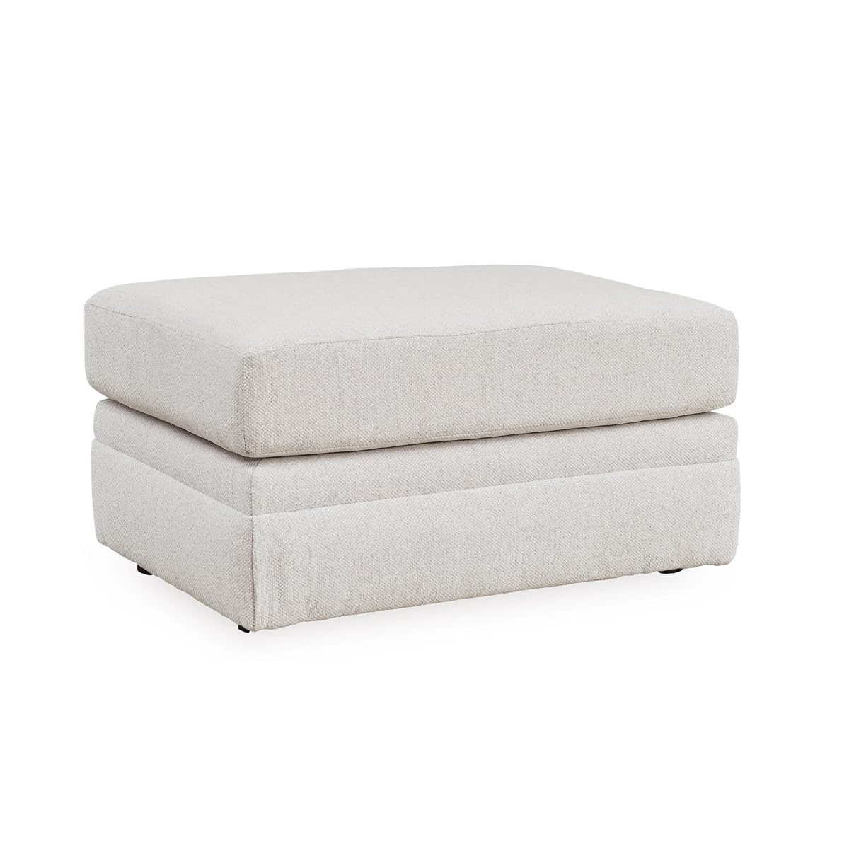 Signature Design by Ashley Maitelynn Casual Upholstered Ottoman, White