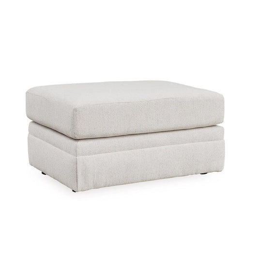 Signature Design by Ashley Maitelynn Casual Upholstered Ottoman, White