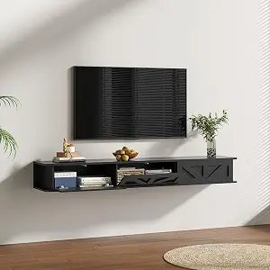 Black Floating TV Stand for 43 55 65 70 inch TV, view 2