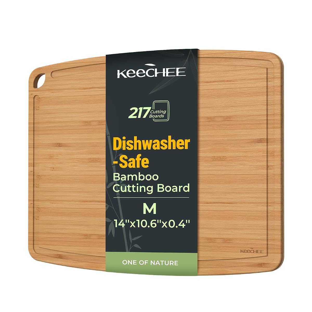 Dishwasher Safe Bamboo Cutting Board, Lightweight & Durable Wood Cutting Board