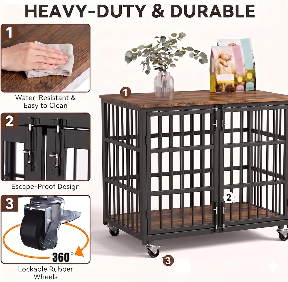 BOLDBONE 38 inch Dog Crate Furniture, view 5