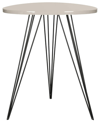 Safavieh Home Collection Wolcott Mid-Century Modern Taupe and Black Side Table