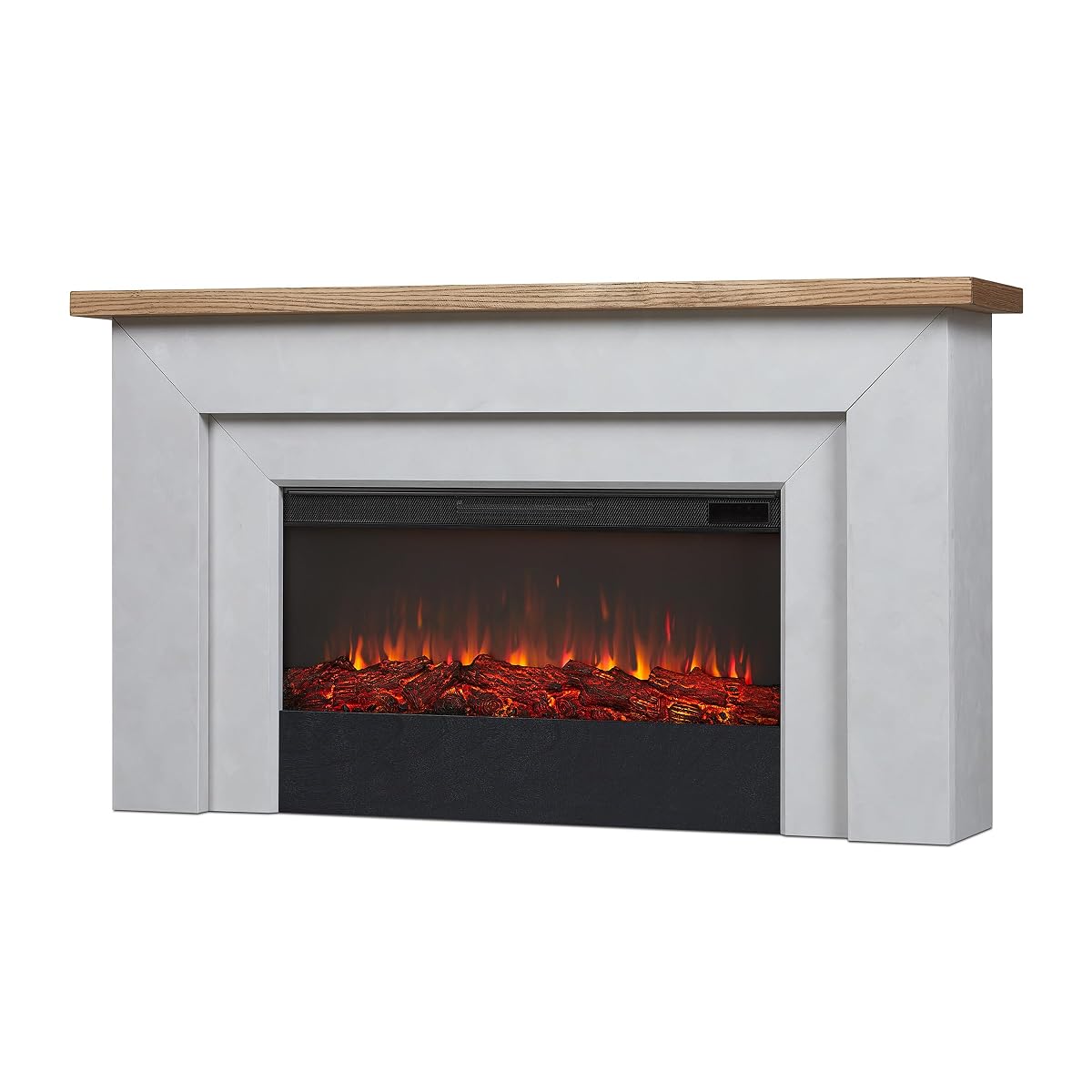 Malie 68" Landscape Electric Fireplace with Mantel for Living Room or Bedroom