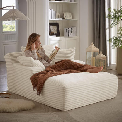 Oversized Boneless Sofa Bed in Beige