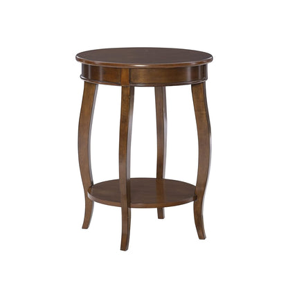 Powell Furniture Powell Hazelnut Round Shelf Table, 18"L x 18"W x 24"H