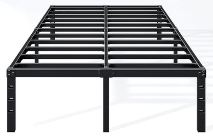 16 Inch Full Bed Frame, Under Bed Storage, Black