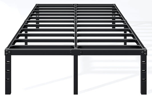 16 Inch Full Bed Frame, Under Bed Storage, Black