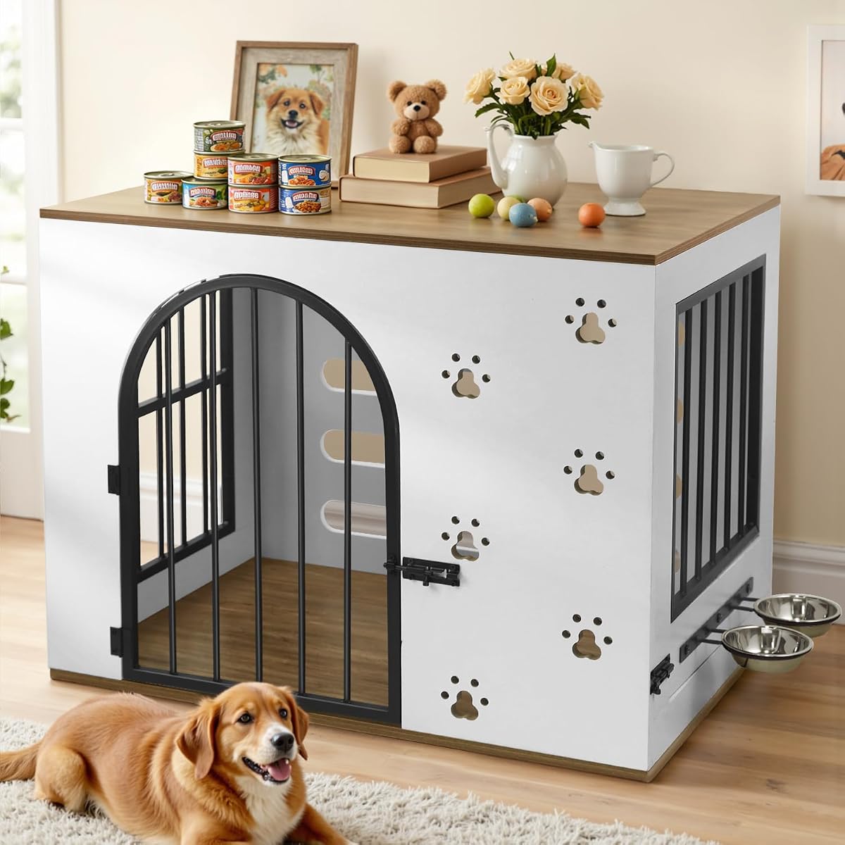 32" Dog Crate Furniture for Small Medium Dogs