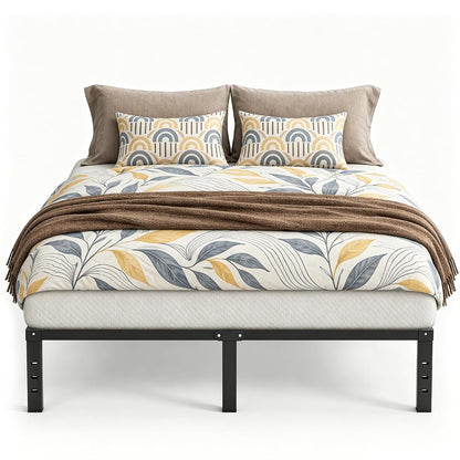 14 in Queen Bed Frame, Metal Platform Bed 15-Minute Solo Setup