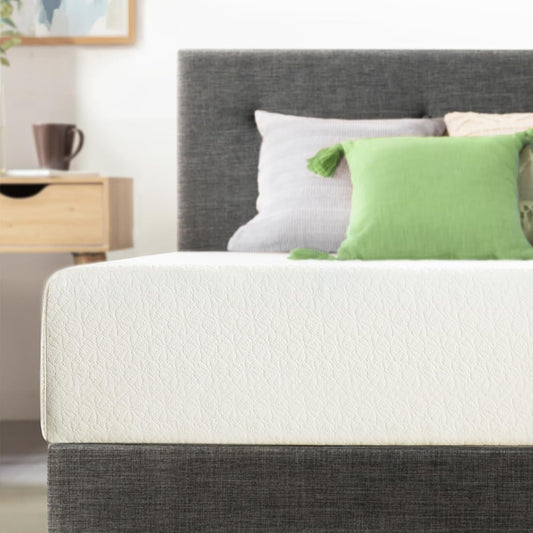 8 inch Twin Mattress XL Long, Bed-In-A-Box, Green Tea Memory Foam,White