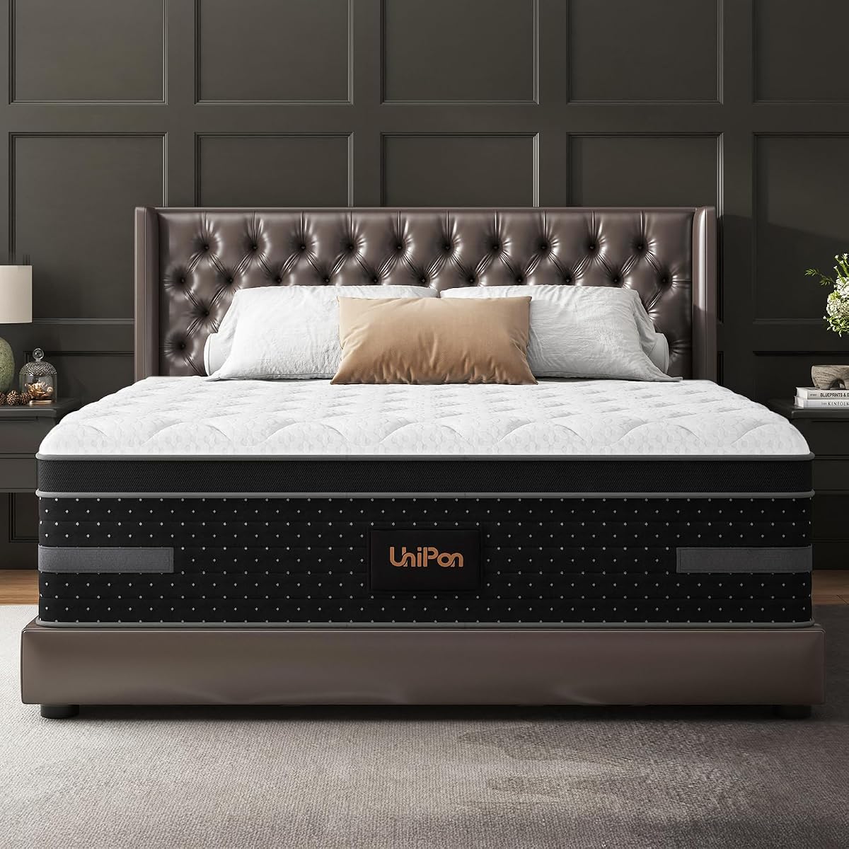 Queen Mattress 14 Inch, Firm Hybrid Mattress in a Box Deep Sleep