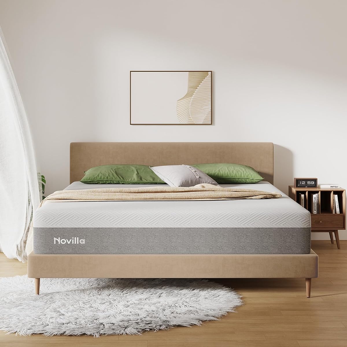 Bliss King Size Mattress, 12 Inch Gel Memory Foam King Mattress