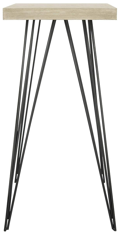 Safavieh Home Collection Etro Retro Mid-Century Light Oak and Black Wood Console