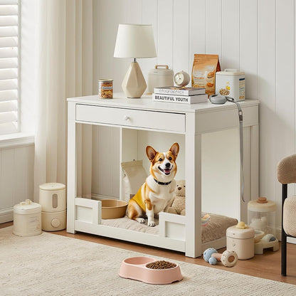 Indoor Dog House Furniture for Small/Medium Dogs with Storage Drawers