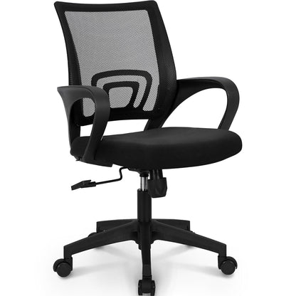 Office Computer Chair Ergonomic Mid-Back Mesh Desk Chair, Black