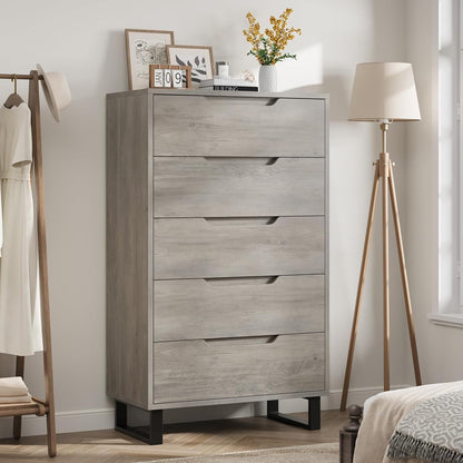 5 Dresser for Bedroom, 50.5" Vertical Dresser Drawer with Storage