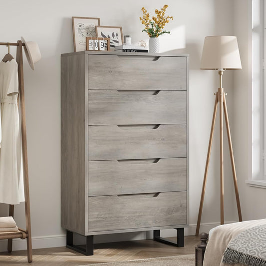 5 Dresser for Bedroom, 50.5" Vertical Dresser Drawer with Storage