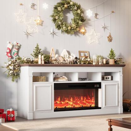 36 Inch Electric Fireplace with Remote, Four-Color Flame,Fireplace Only