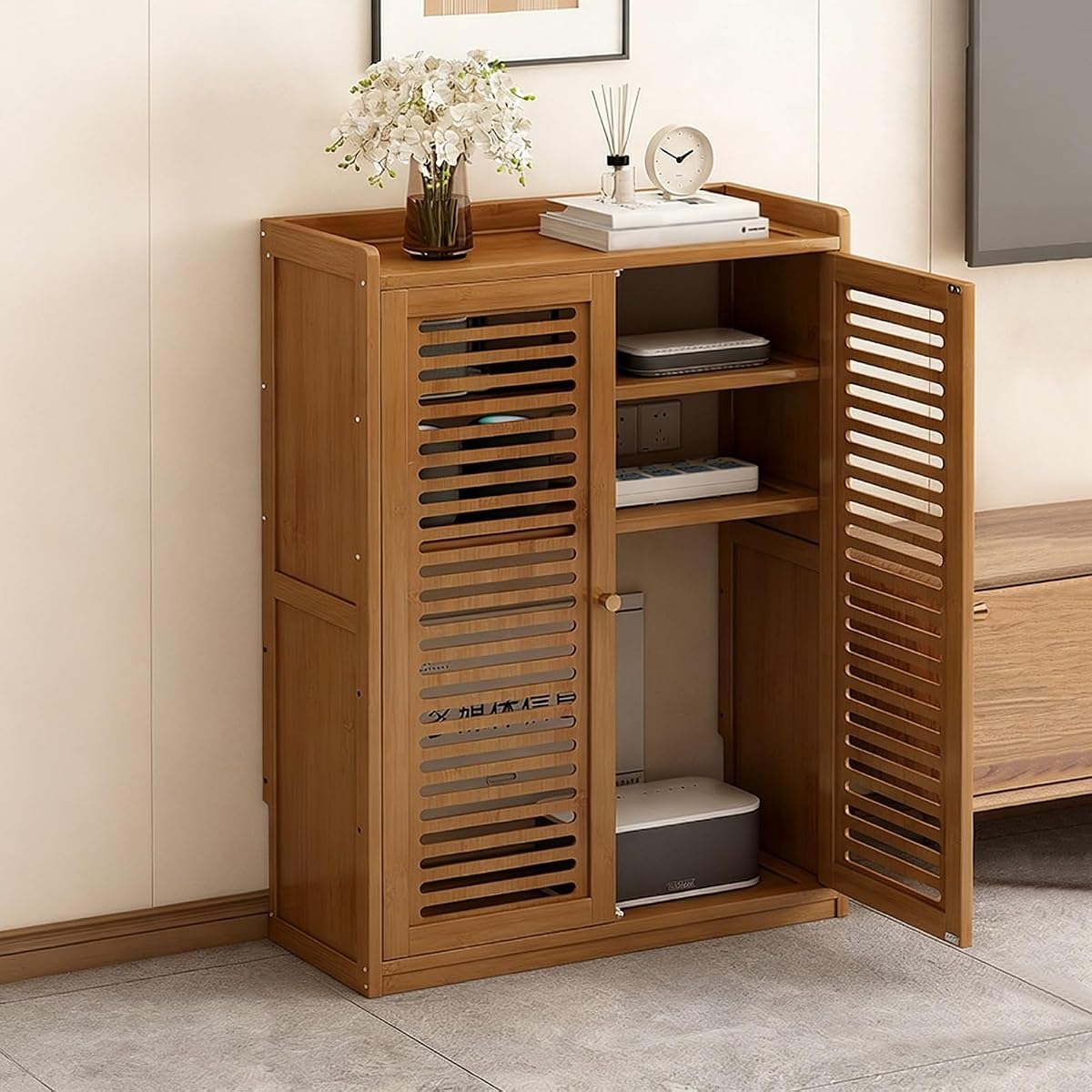 HARELA Decorative WiFi Router Storage Cabinet