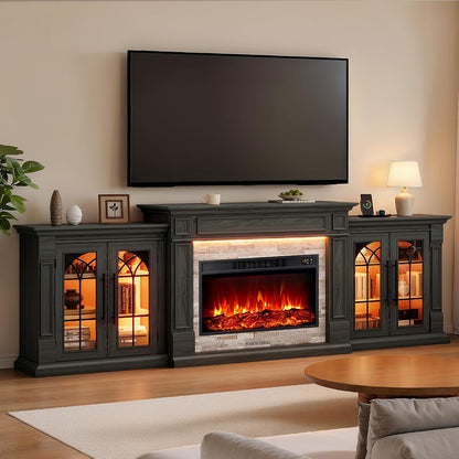 Modern 104 Inch TV Stand with 2 Large Sideboards, 3-in-1 Modular Set TV Console