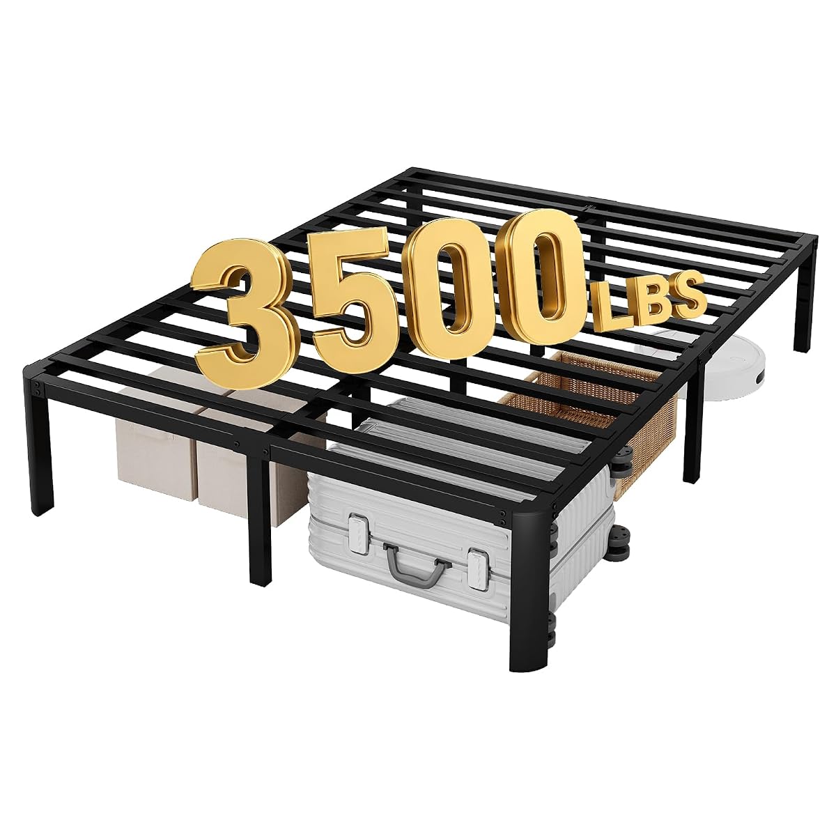 14 Inch Queen Size Heavy Duty Metal Platform Bed Frame