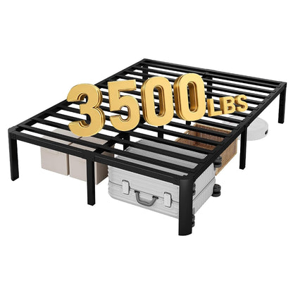 14 Inch Queen Size Heavy Duty Metal Platform Bed Frame