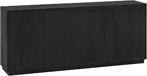 Henn&Hart 68" Fluted Modern Sideboard Buffet Cabinet, Natural Black, view 2