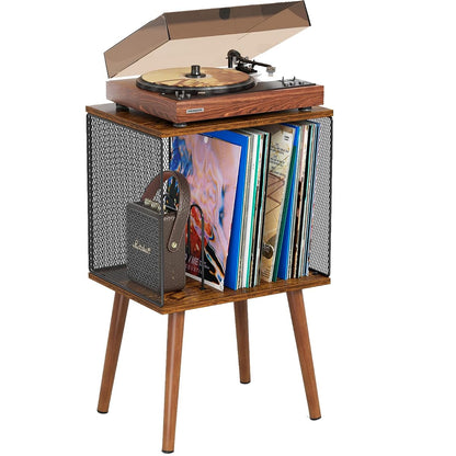 X-cosrack Record Player Stand with Storage up to 100 Albums