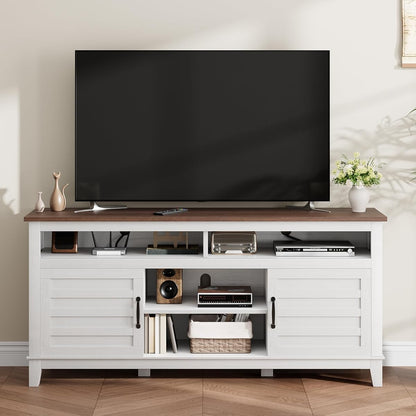 63 Inch TV Stand, Entertainment Center with Adjustable Shelves